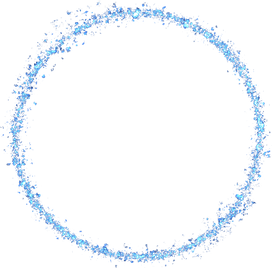 Blue glitter circle